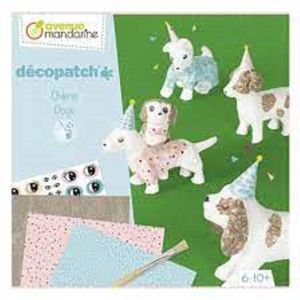 Avenue Mandarine KC134C, creatieve set, decopatch, honden, groen