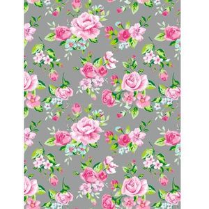 Decopatch Papier grijs/roze rozen fda716