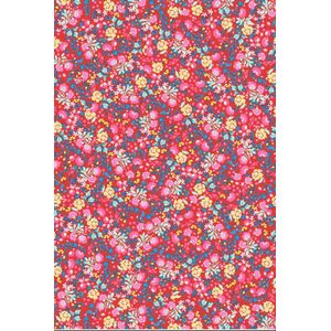 Decopatch papier romantische bloemenprint rood