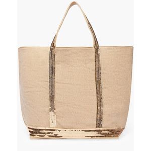 Tas maat L in linnen en zecchino's VANESSA BRUNO. Linnen materiaal. Maten één maat. Beige kleur