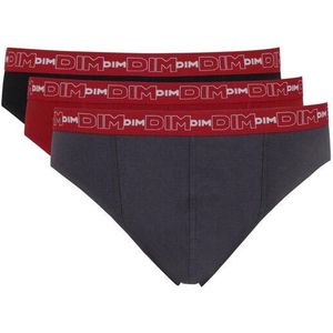 DIM - Set van 3 Slips - Grijs - Rood - Zwart - Katoen