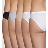 DIM - Les Pockets - Slips - Wit, Grijs, Zwart - Katoen - Set van 5