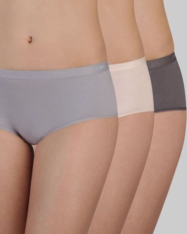 DIM - Set van 3 Damesslips - Katoen - Zwart