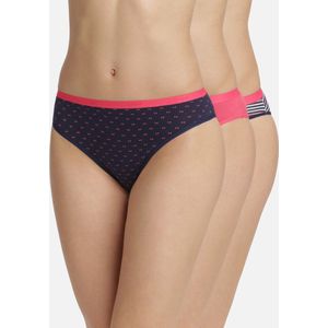 Dim - Damesslip - Katoen - Wit/Zwart - 3 Stuks - Comfortabel