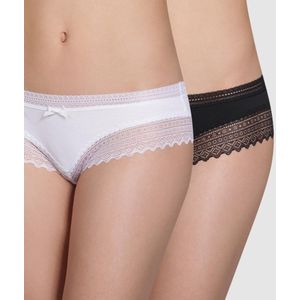 DIM - Hipsters - Zwart en Wit - Katoen - Set van 2