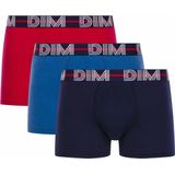 DIM - D01QU - Boxershorts - Marineblauw-rood-blauw - Set van 3