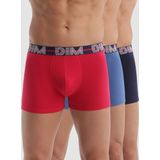 DIM - D01QU - Boxershorts - Marineblauw-rood-blauw - Set van 3