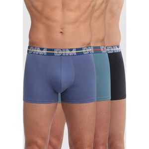 DIM - D01QU - Boxershorts - Blauw-Groen-Zwart - Ademend Weefsel, Set van 3