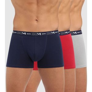DIM - Coton Stretch - Boxershorts - mêleegrijs, Rood, Marine - Katoen