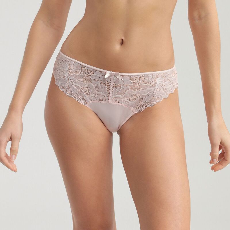 DIM - Tanga Generous - Kant - Poederroze - Polyamide