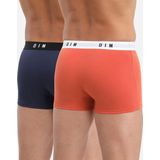 DIM Boxershorts - Rood/Denim Blauw - Katoen - Set van 2