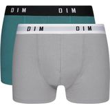 DIM - Set van 2 Boxershorts - Staal/Vrt E - Katoen