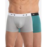 DIM - Set van 2 Boxershorts - Staal/Vrt E - Katoen