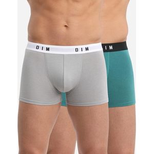 DIM - Set van 2 Boxershorts - Staal/Vrt E - Katoen