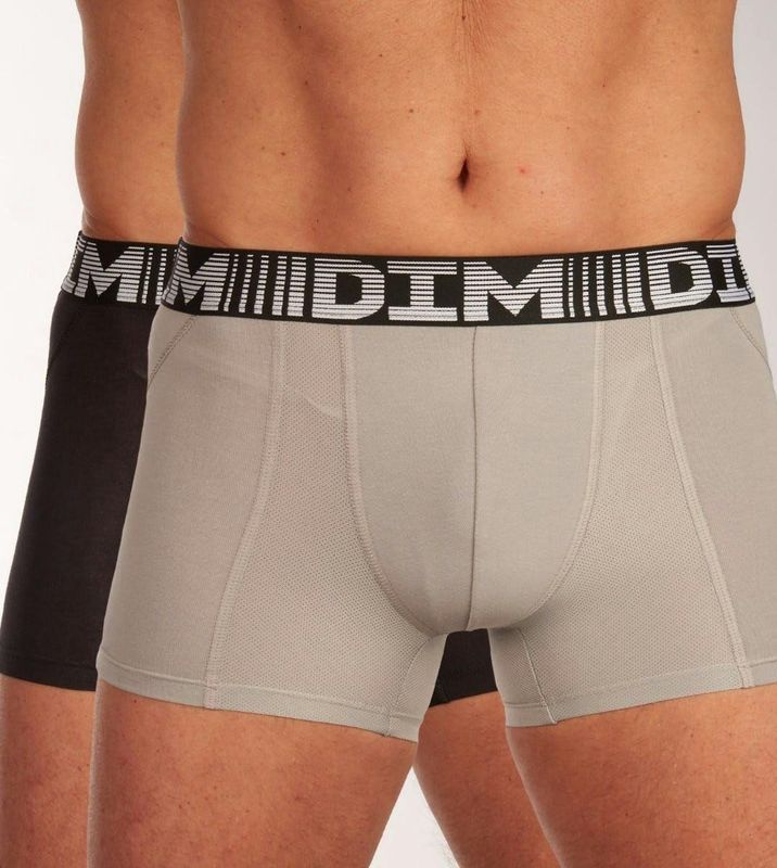 DIM - 3D Flex Air - Boxershorts - Zwart/Grijs - Polyester