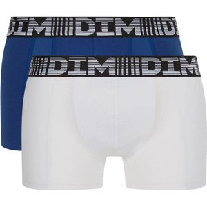 Coton 3D Flex Air - Boxershorts - Wit-Blauw - Katoen-Elastaan - Set van Twee