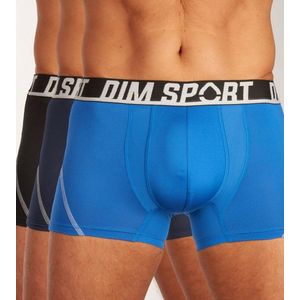 DIM - Set van 3 Boxershorts - Blauw - Marine - Zwart - Polyester/Elasthan