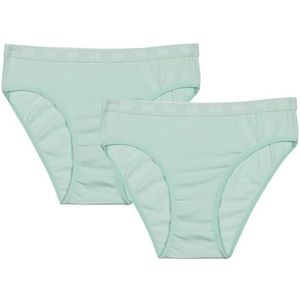 Dim Slipjes van biologisch katoen, voor meisjes, 2 stuks, Pastel Blauw, 8 Jaren