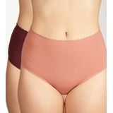 DIM - Body Touch Cotton Stretch D0DFP - Damesslips - Bruin - Set van 2