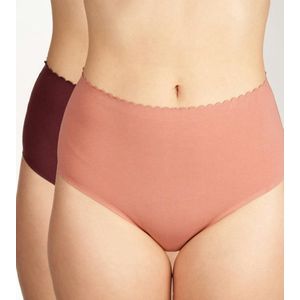 DIM - Body Touch Cotton Stretch D0DFP - Damesslips - Bruin - Set van 2
