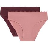 Dim - Body Touch - Midi Damesslip - Roze/Robijn - 2 Stuks