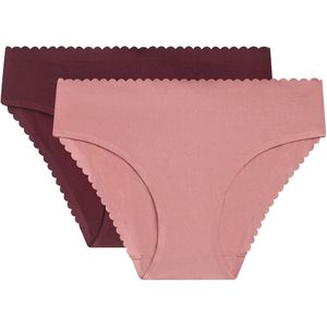 Dim - Body Touch - Midi Damesslip - Roze/Robijn - 2 Stuks