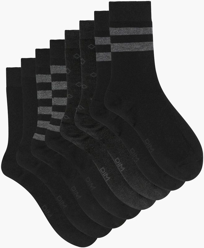 Set van 4 paar kousen DIM. Polyester materiaal. Maten 40/45. Zwart kleur