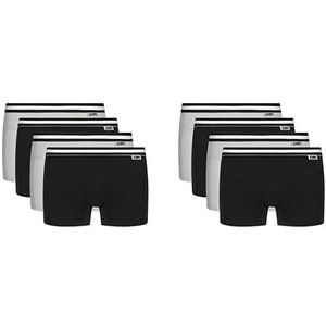 Dim EcoDim Boxershorts voor heren, katoen, stretch, comfortabel, zwart, 8 stuks, zwart/grijs/zwart/grijs, 3XL