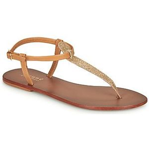 André  GLITTER  sandalen  dames Bruin