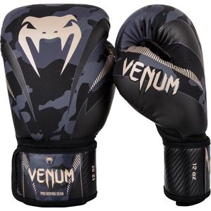 Venum Impact Boxing Gloves - Dark Camo/Sand - 14 Oz