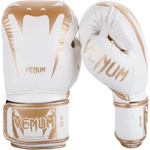 Venum Giant 3.0 Muay Thaise bokshandschoenen, kick boksen, wit/goud, 16 oz