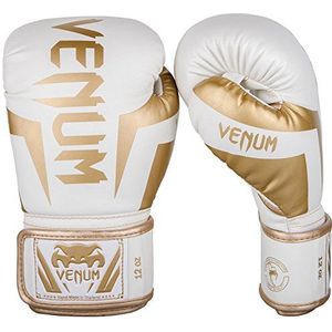 Venum Unisex Elite bokshandschoenen, wit/goud, 300 ml EU
