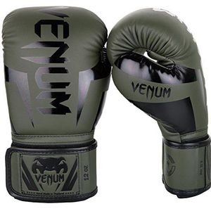 Venum Elite Boxing Gloves - Khaki/Black -8oz