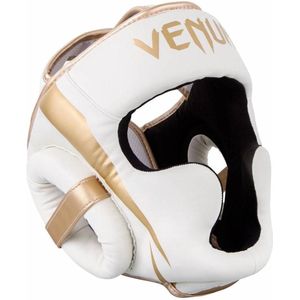 Venum Uniseks Elite hoofdbescherming, wit/goud