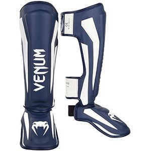 Venum Elite Standup Scheenbeschermers - Wit/Marineblauw - M