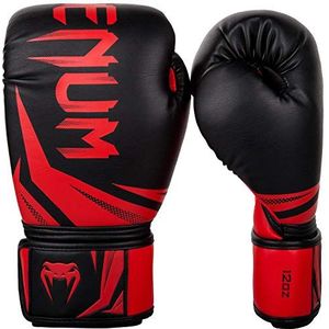 Venum Challenger 3.0 bokshandschoenen, uniseks, zwart/rood, 12 oz EU.