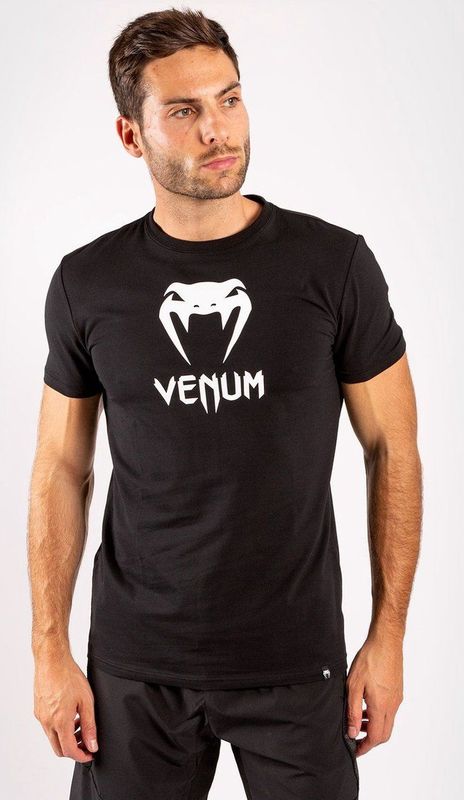 Venum - Classic - T-shirt - Zwart - 100% Katoen, Athletische Pasvorm