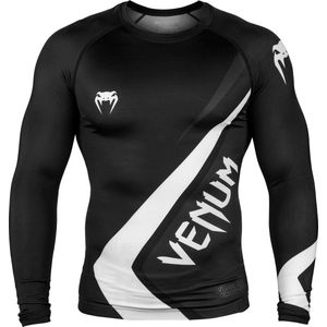 Venum Contender 4.0 Rashguard - Long Sleeves - Black/Grey-White - Grijs - S