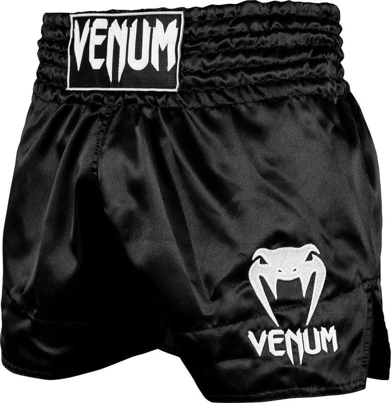 Venum - Classic Muay Thai Kickboks Broekjes - Zwart Wit - Polyester
