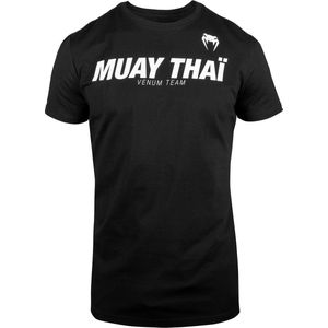 Venum Muay Thai VT T-Shirt - Katoen - Zwart - Wit - XL