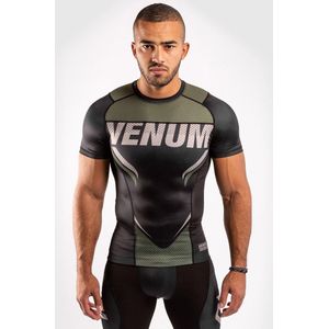 Venum Rashguard One-FC Impact Zwart/Groen Medium