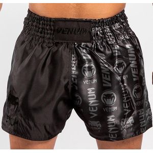 Venum Logos Muay Thai Shorts Zwart Zwart - XS