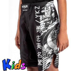 Venum YKZ21 Fight Shorts voor kinderen Zwart Wit - Kids - 14 Jaar
