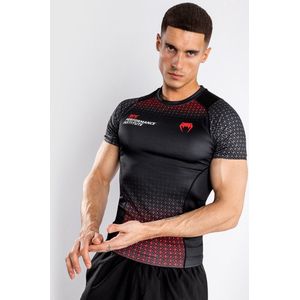 UFC x VENUM Performance Institute S/S Rash Guard Zwart Rood - M