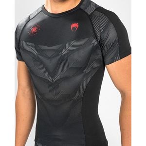 Venum PHANTOM Rash Guard S/S Zwart Rood - XXL