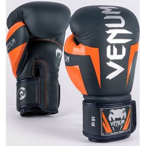 Venum Elite bokshandschoenen - Navy/Zilver/Oranje - 45 g