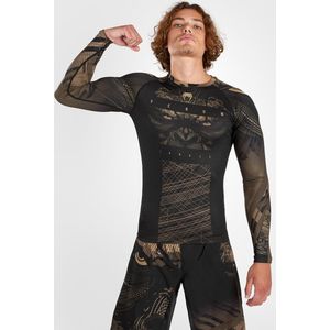 Venum - Gorilla Jungle - Rash Guard - Zwart/Zand - Lange Mouwen