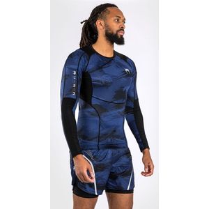 Venum Electron 3.0 Rashguard Compressie Shirt L/S Navy - XL