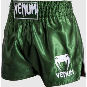 Venum - Classic Muay Thai Shorts - Kaki Wit - Korte Broeken