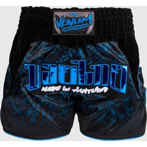 Venum Muay Thai Kickboks Shorts Attack Zwart Blauw - M